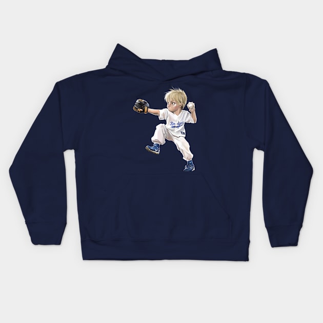 Baseboll boy Kids Hoodie by Vika_lampa_13